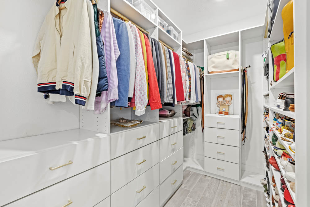 closet with custom shelving